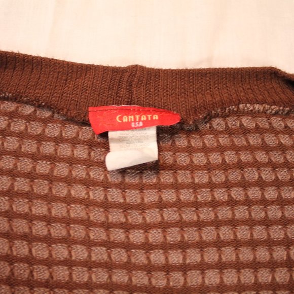 Cantata polka dot brown sweater breathable small - Picture 5 of 6